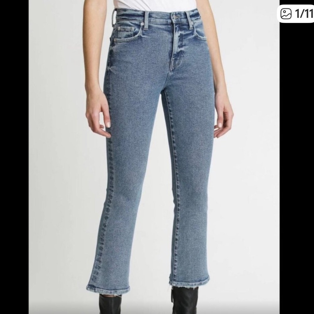 pistola Lennon High-Rise Glitch Cropped Bootcut Jeans 28